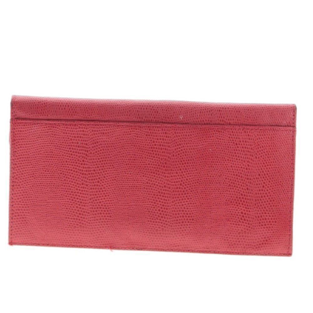 Solid Red Patterned Clutch With Card Holder - image 2